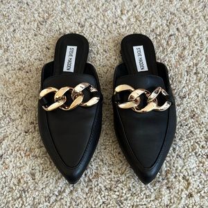 Steve Madden Gold Chain Mules